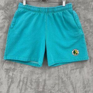 Cross Colours Blue Fleece Drawstring Sweat Shorts Retro Athleisure